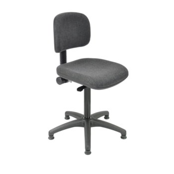 Arbeitsstuhl - Bürostuhl - Sitzhöhe 450 - 640 mm - Polster, anthrazit - Rückenlehne klein - Kunststofffußkreuz mit Gleitern Gleiter