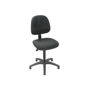 Arbeitsstuhl - Bürostuhl - Sitzhöhe 450 - 640 mm - Polster, anthrazit - Rückenlehne groß - Kunststoff-Fußkreuz mit Gleitern Gleiter