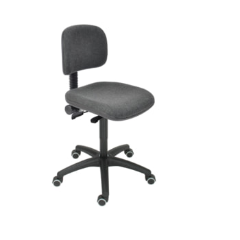 Bürostuhl - Asynchronmechanik - Sitzhöhe 480-670 mm - Polster, anthrazit - Rückenlehne klein - Kunststoff Fußkreuz mit Rollen Polster, anthrazit