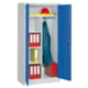 Beispielabbildung: Universalschrank, Korpus in RAL 7035 lichtgrau und Front in RAL 5010 enzianblau.