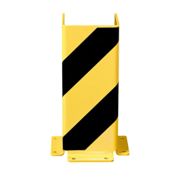 Anfahrschutz aus Stahl, 6 mm - U-Profil - 400 x 160 x 160 mm (HxBxT) - gelb/schwarz Anfahrschutz aus Stahl, 6 mm - U-Profil - 400 x 160 x 160 mm (HxBxT) - gelb/schwarz