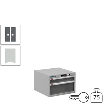Innovatives Schließsystem mit Zugang über PIN-Code. Keine verlorenen oder vergessenen Schlüssel mehr, mehrere PINs pro Schrank programmierbar. Innovatives Schließsystem mit Zugang über PIN-Code. Keine verlorenen oder vergessenen Schlüssel mehr, mehrere PINs pro Schrank programmierbar.