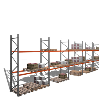 Palettenregal - 2,2 t - 4,0 x 28,1 x 1,1 m - 10 Felder - Schwerlastregal 