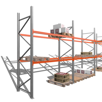 Palettenregal - 3 t - 3,5 x 50,5 x 1,1 m - 18 Felder - Schwerlastregal Hochregal 