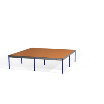 Lagerbühne - 2.300 x 10.000 x 10.000 mm (HxBxT) - 250 kg/qm - mit Böden - enzianblau (RAL 5010) Lagerbühne - 2.300 x 10.000 x 10.000 mm (HxBxT) - 250 kg/qm - mit Böden - enzianblau (RAL 5010)