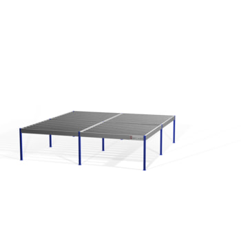 Lagerbühne - 2.300 x 10.000 x 10.000 mm (HxBxT) - 500 kg/qm - ohne Böden - enzianblau (RAL 5010) Lagerbühne - 2.300 x 10.000 x 10.000 mm (HxBxT) - 500 kg/qm - ohne Böden - enzianblau (RAL 5010)