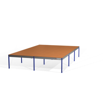 Lagerbühne - 2.300 x 10.000 x 15.000 mm (HxBxT) - 500 kg/qm - mit Böden - tiefschwarz (RAL 9005) Lagerbühne - 2.300 x 10.000 x 15.000 mm (HxBxT) - 500 kg/qm - mit Böden - tiefschwarz (RAL 9005)
