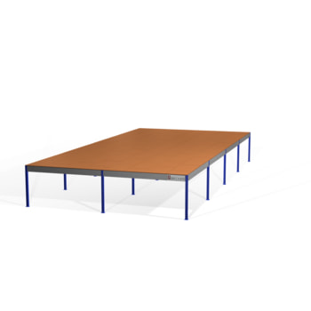 Lagerbühne - 2.300 x 10.000 x 20.000 mm (HxBxT) - 500 kg/qm - mit Böden - Perlweiß (RAL 1013) Lagerbühne - 2.300 x 10.000 x 20.000 mm (HxBxT) - 500 kg/qm - mit Böden - Perlweiß (RAL 1013)