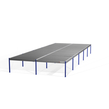 Lagerbühne - 2.300 x 10.000 x 25.000 mm (HxBxT) - 250 kg/qm - ohne Böden - Perlweiß (RAL 1013) Lagerbühne - 2.300 x 10.000 x 25.000 mm (HxBxT) - 250 kg/qm - ohne Böden - Perlweiß (RAL 1013)