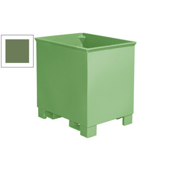 Container - 3-fach stapelbar - Volumen 300 l - Traglast 500 kg - 800 x 840 x 620 mm (HxBxT) - resedagrün RAL 6011 Resedagrün | 300 l
