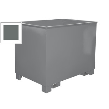 Container - 3-fach stapelbar - Volumen 800 l - Traglast 1.000 kg - 975 x 1.240 x 840 mm (HxBxT) - mausgrau RAL 7005 Mausgrau | 800 l