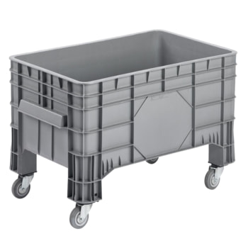 PE Palettenbox - fahrbar - Rollbehälter - 220 l Volumen - 670 x 1.040 x 640 mm (HxBxT) - geschlossene Wände - Transportbox - Rollbox 220 l