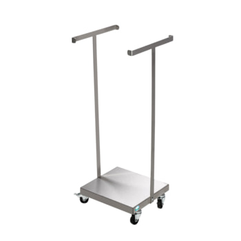 Müllsackständer - für 120 l Säcke - fahrbar - 985 x 330 x 370 mm (HxBxT) - Edelstahl