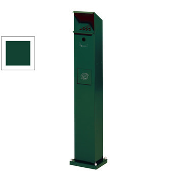 Standascher - Abfallsammler - Volumen 5 l - 1.150 x 180 x 150 mm (HxBxT) - moosgrün RAL 6005 Moosgrün | ohne Prägung