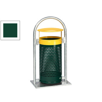 Abfallbehälter - Volumen 65 Liter - Mülleimer - Abfalleimer - Farbe gelb/grün RAL 6005 Moosgrün