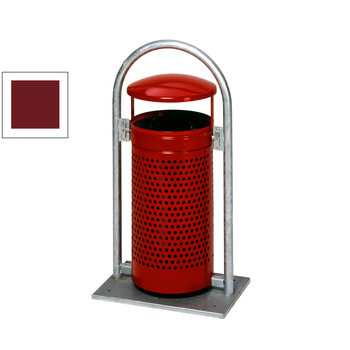 Abfallbehälter - Volumen 65 Liter - Mülleimer - Abfalleimer - Farbe purpurrot RAL 3004 Purpurrot