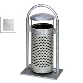 Abfallbehälter - Volumen 65 Liter - Mülleimer - Abfalleimer - feuerverzinkt Verzinkt
