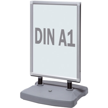 Standfester Kundenstopper, DIN A1, Werbetafel, Plakatständer mit Tankfuß, hohe Windfestigkeit, diebstahlhemmend, 1.123 x 670 x 590 mm (HxBxT) Standfester Kundenstopper, DIN A1, Werbetafel, Plakatständer mit Tankfuß, hohe Windfestigkeit, diebstahlhemmend, 1.123 x 670 x 590 mm (HxBxT)