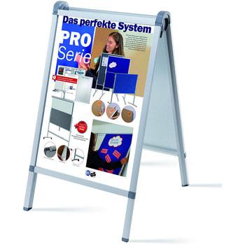 Wasserfester Kundenstopper, DIN A1, Werbetafel, beidseitiger Plakatständer, Aufsteller, klappbar, 1.100 x 652 x 760 mm (HxBxT), Aluminium Wasserfester Kundenstopper, DIN A1, Werbetafel, beidseitiger Plakatständer, Aufsteller, klappbar, 1.100 x 652 x 760 mm (HxBxT), Aluminium