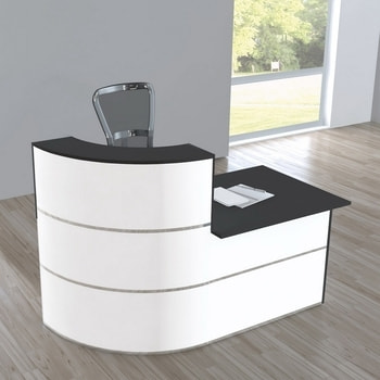 Moderne Empfangstheke mit vollwertigem Arbeitsplatz, für Kanzlei, Praxis, Büro, Thekenhöhe 1.100 mm, Arbeitsplatzhöhe 740 mm, Fläche 1.800 x 950 (BxT) Moderne Empfangstheke mit vollwertigem Arbeitsplatz, für Kanzlei, Praxis, Büro, Thekenhöhe 1.100 mm, Arbeitsplatzhöhe 740 mm, Fläche 1.800 x 950 (BxT)