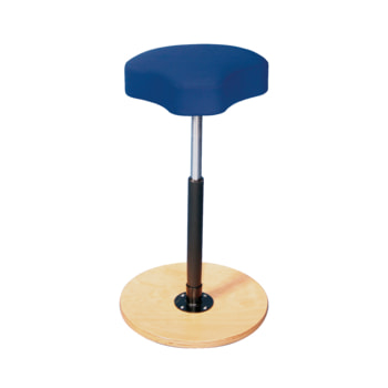 Ergonomischer Hocker mit atollblauem Sitz