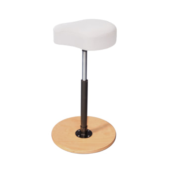 Ergonomischer Hocker mit weißem Sitz