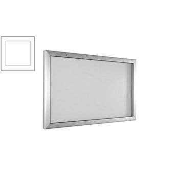 Aluminium Schaukasten, Schaufenster, Auslage, Werbekasten - DIN A2, Querformat, Magnet Rückwand in weiß, 540 x 800 x 80 mm (HxBxT) Weiß | Querformat