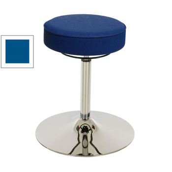 Drehhocker mit Stahltellerfuß, Kunstleder atollblau Drehhocker mit Stahltellerfuß, Kunstleder atollblau