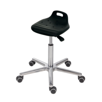 Hocker/Stehhilfe, Aluminium Fußkreuz mit Rollen Hocker/Stehhilfe, Aluminium Fußkreuz mit Rollen