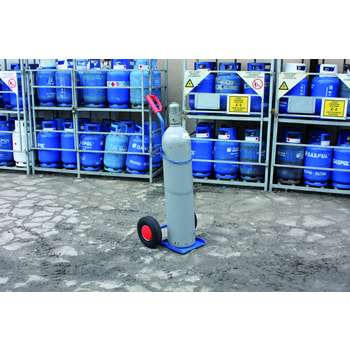 Stahlflaschenkarre - 100 kg Traglast - für 33 kg Gasflaschen geeignet - Luft Luftbereifung