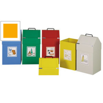 selbstlöschender Wertstoffsammler, Abfallbehälter - Volumen 45 l, Farbe gelb RAL 1003 Signalgelb