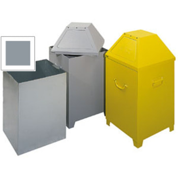 Abfallbehälter - 95 l Volumen - selbstlöschend - DIN 4102 - Mülleimer - silbergrau RAL 7001 Silbergrau