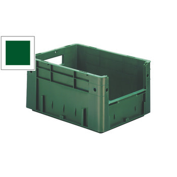 Schwerlast Eurobox - Eurokiste - Volumen 17,7 l - Boden und Wände geschlossen, mit Eingriff - 210 x 300 x 400 mm (HxBxT) - VE 4 Stk. - grün Grün