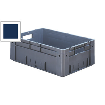 Schwerlast Eurobox - Eurokiste - Volumen 36 l - Boden und Wände geschlossen - 210 x 400 x 600 mm (HxBxT) - VE 2 Stk. - blau Blau