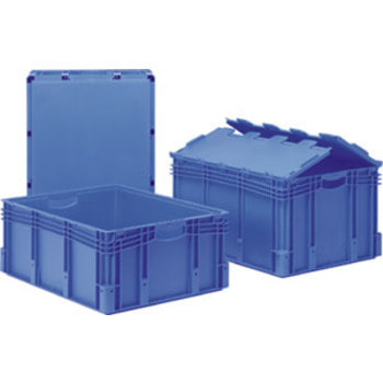 Euro-Stapelbehälter - Volumen 132 l - 60 kg - 320 x 600 x 800 mm (HxBxT) - Polypropylen - blau 132,00 l