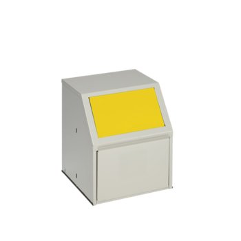 Wertstoffsammelgerät mit Einwurfklappe in gelb, 23 l, stationär