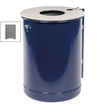 Beispielabbildung Abfallbehälter mit Deckel, hier in Kobaltblau (RAL 5013)
