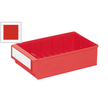 Lagerbox - LxBxH 400x183x81mm - 15 Stück Lagerkasten Regalkasten - rot Rot