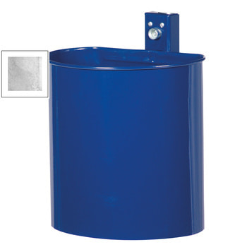 Beispielabbildung Abfallbehälter halbrund, hier in Kobaltblau (RAL 5013)