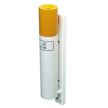 Wandascher in Zigarettenoptik - 1 l - mit Haube - gelb/weiß ja