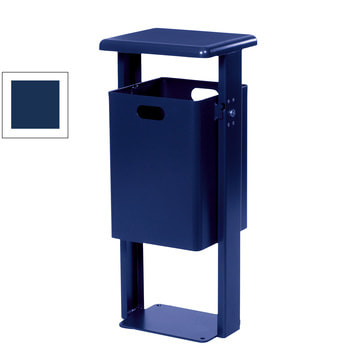 Stand-Abfallbehälter rechteckig - Vol. 40 l - mit Bodenplatte - kobaltblau/kobaltblau RAL 5013 Kobaltblau | RAL 5013 Kobaltblau