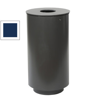 Schwerer Stand-Abfallbehälter - Vol. 50 l - kobaltblau RAL 5013 Kobaltblau