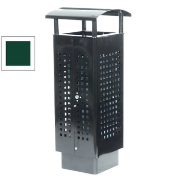 Stand-Abfallbehälter zum Aufschrauben - Vol. 90 l - moosgrün RAL 6005 Moosgrün