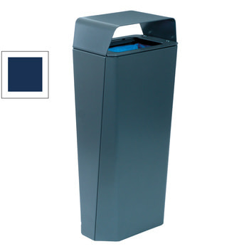 Stand-Abfallbehälter zum Aufschrauben - mit Müllsackhalter - Vol. 70 l - kobaltblau ohne Behälter | RAL 5013 Kobaltblau