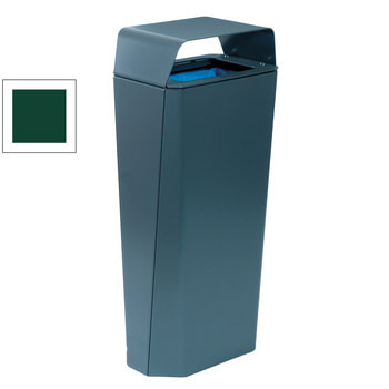 Stand-Abfallbehälter zum Aufschrauben - mit Müllsackhalter - Vol. 70 l - moosgrün ohne Behälter | RAL 6005 Moosgrün