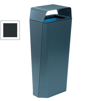 Stand-Abfallbehälter zum Aufschrauben - mit Müllsackhalter - Vol. 70 l - anthrazitgrau ohne Behälter | RAL 7016 Anthrazitgrau