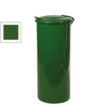 Rastplatz-Abfallsammler - 110 l - Bodenbefestigung - Müllsammler - laubgrün RAL 6002 Laubgrün
