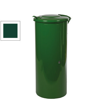 Rastplatz-Abfallsammler - 110 l - Bodenbefestigung - Müllsammler - moosgrün RAL 6005 Moosgrün