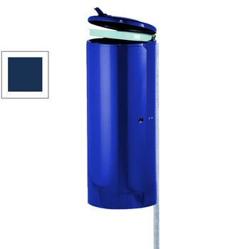 Rastplatz-Abfallsammler - 110 l - Mit Pfosten - Müllsammler - kobaltblau RAL 5013 Kobaltblau