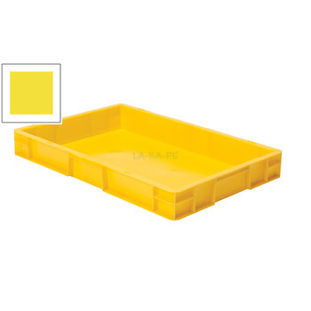 Eurobox - Eurokasten - Volumen 14,5 l - Boden und Wände geschlossen - 75 x 400 x 600 mm (HxBxT) - VE 2 Stk. - gelb Gelb